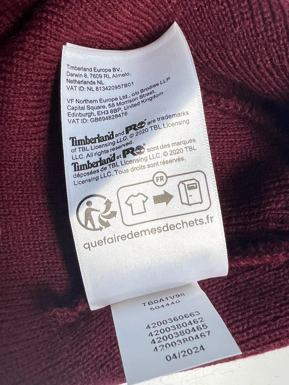 Timberland hat form